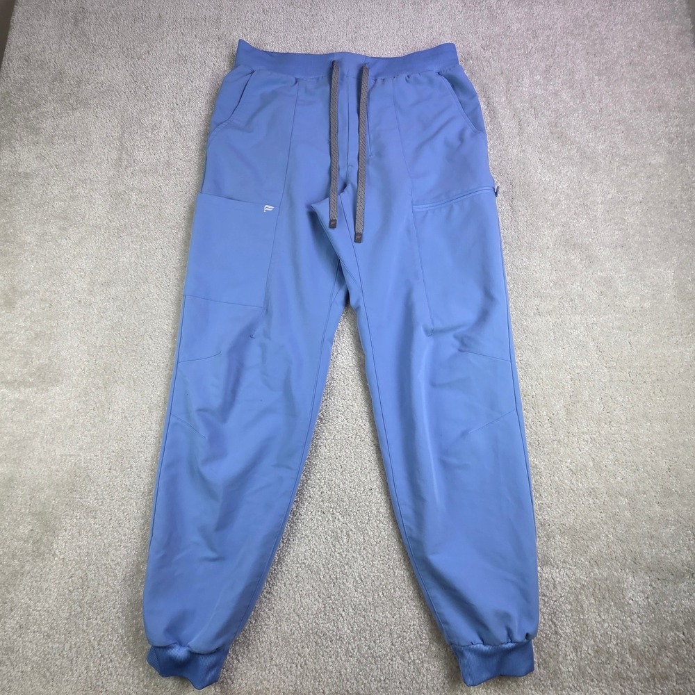 Fabletics Women's On Call‎ Scrub Joggers Blue Size M Cargo Medical Vet Tech